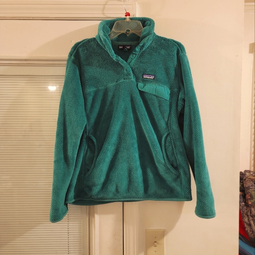 - Patagonia Re-Tool Snap-T Kelly Green Impact Pullover Size L